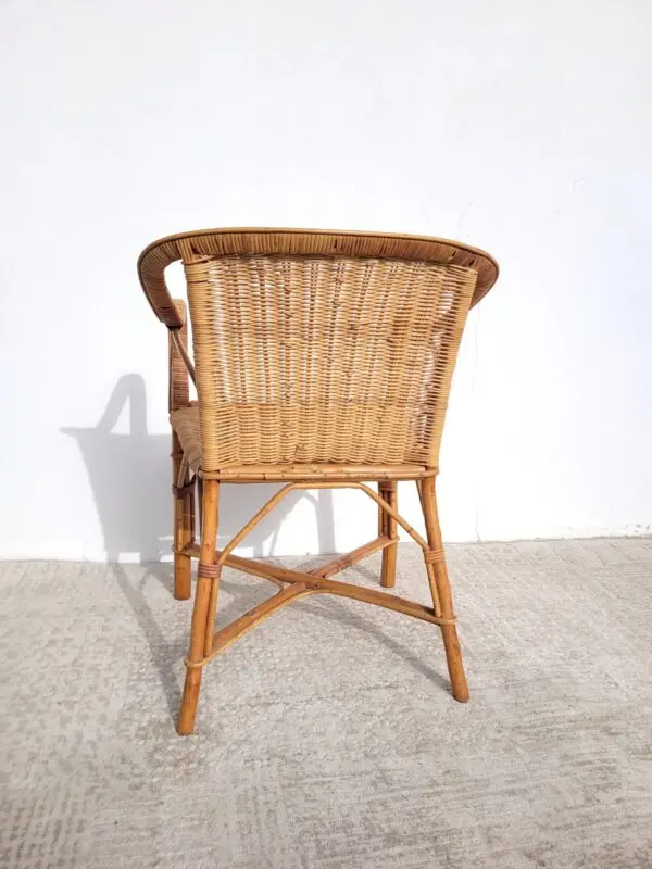 Fauteuil en rotin adulte vers 1960 osier 04