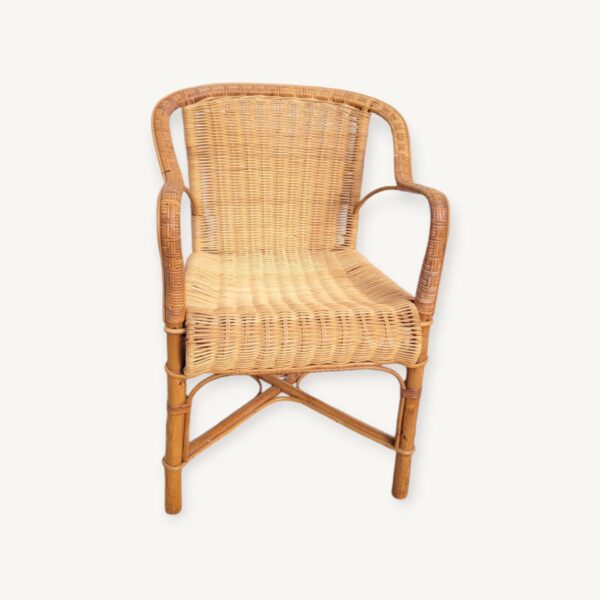 Fauteuil en rotin adulte vers 1960 osier 06