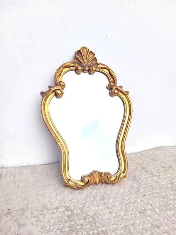 Grand miroir doré baroque coquille 60x40cm 01