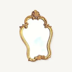 Grand miroir doré baroque coquille 60x40cm 06