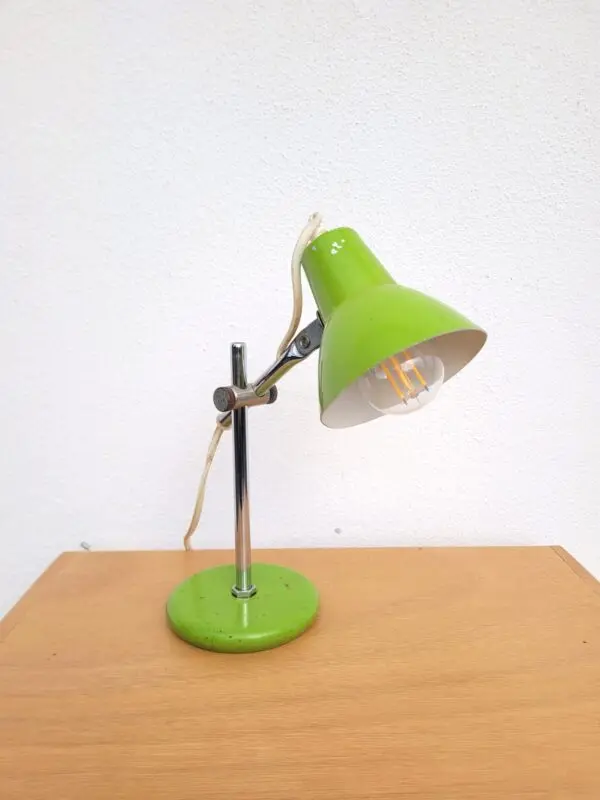 Lampe verte vintage orientable 70s 01