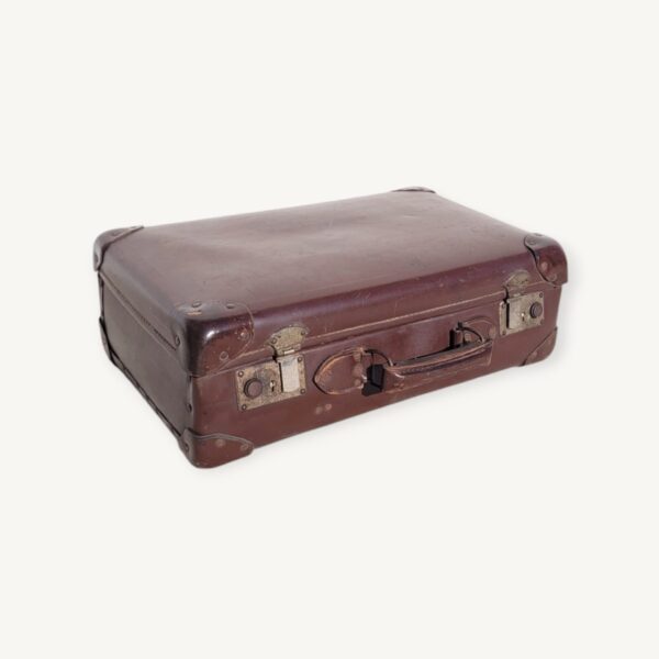 Valise vintage marron vers 1940 06