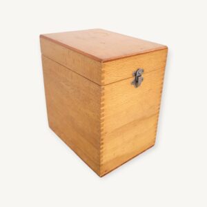 Boîte à fiches haute classeur ou cartonnier en bois 06