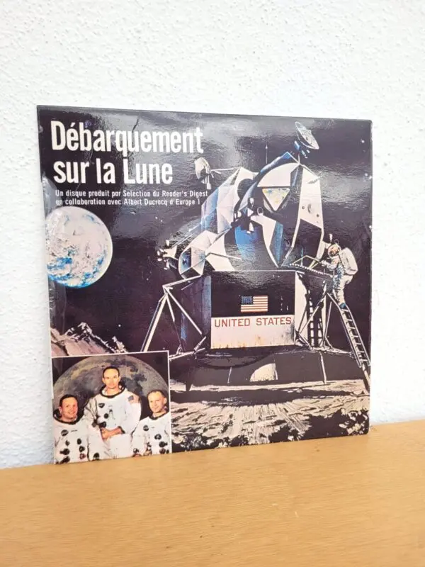 Disque vinyle 45t Débarquement sur la lune 01