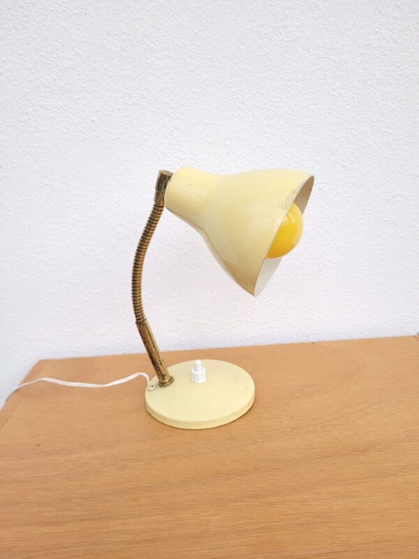 Petite lampe flexible années 60 jaune 01