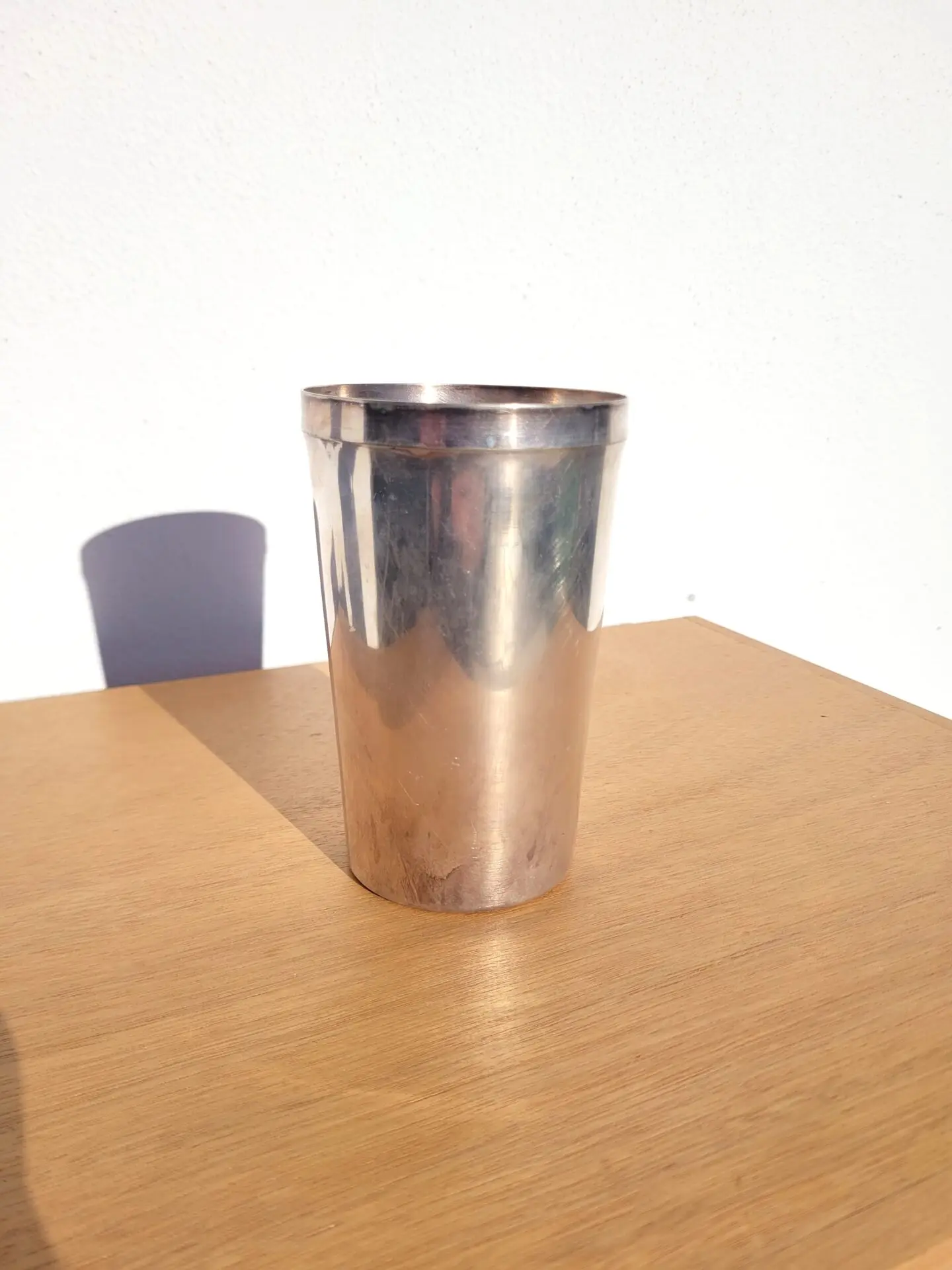 Verre gobelet Christofle en métal argenté 01