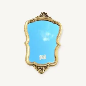 Petit miroir doré baroque 25x38cm style Louis XVI 05