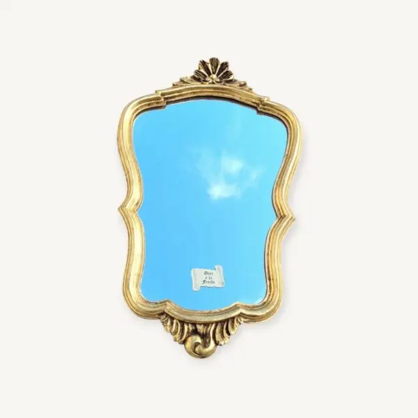 Petit miroir doré baroque 25x38cm style Louis XVI 05