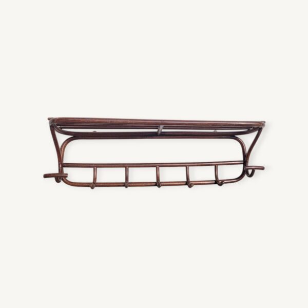 Ancien porte manteaux vestiaire mural en bois 06