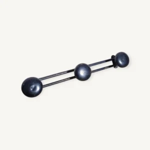 Porte manteaux noir vintage 3 patères 06