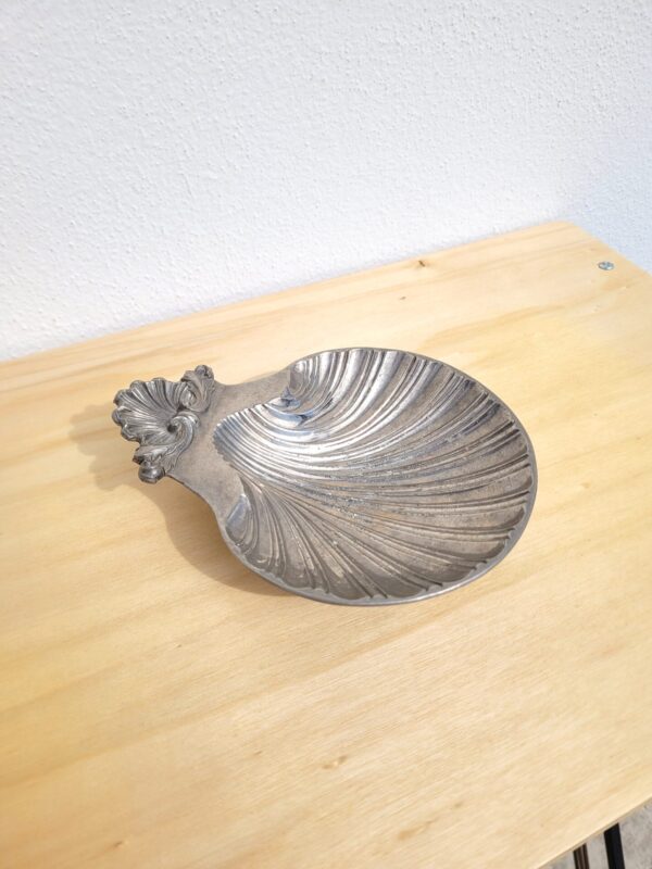 Vide poche coquille St Jacques argenté 01