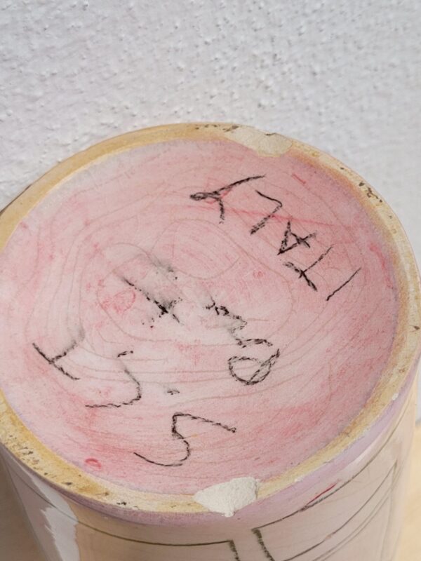 Bouteille vase soliflore rose Sct Prato Italie 06