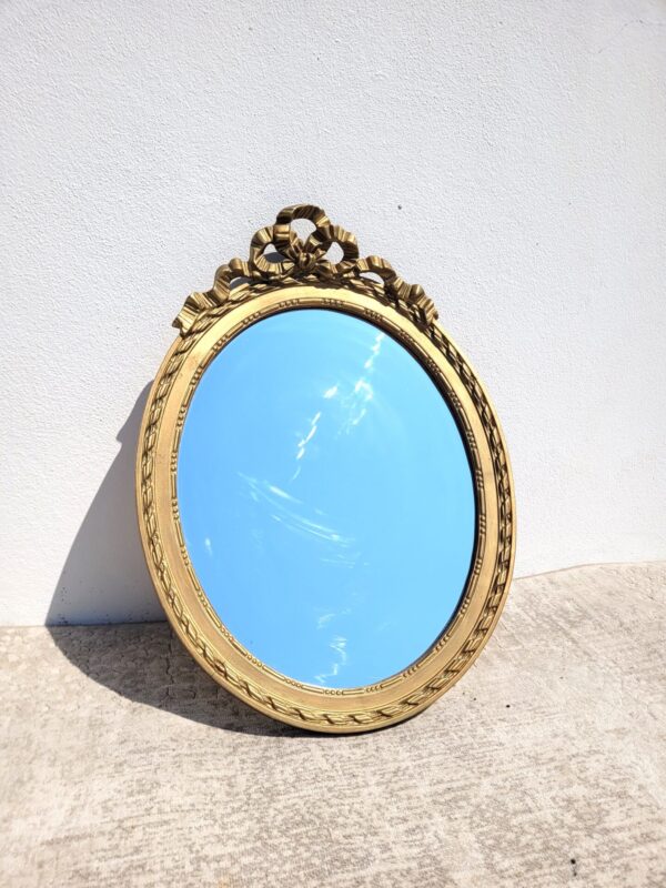 Grand miroir ovale style Louis XVI 47x65cm 01