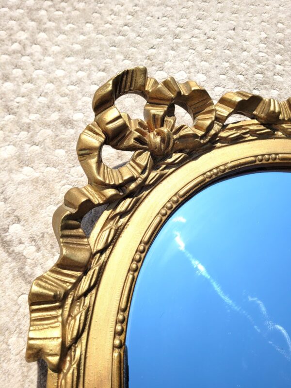 Grand miroir ovale style Louis XVI 47x65cm 03
