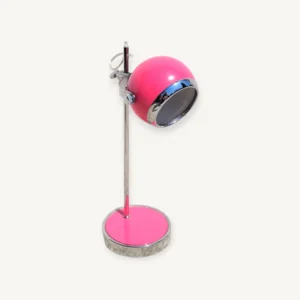Lampe style eyeball rose et chrome 06