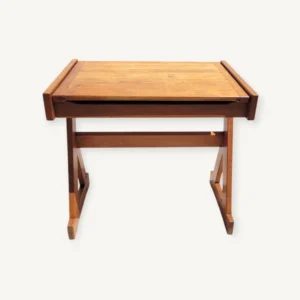 Ancien bureau d'écolier rénové en chêne massif 06