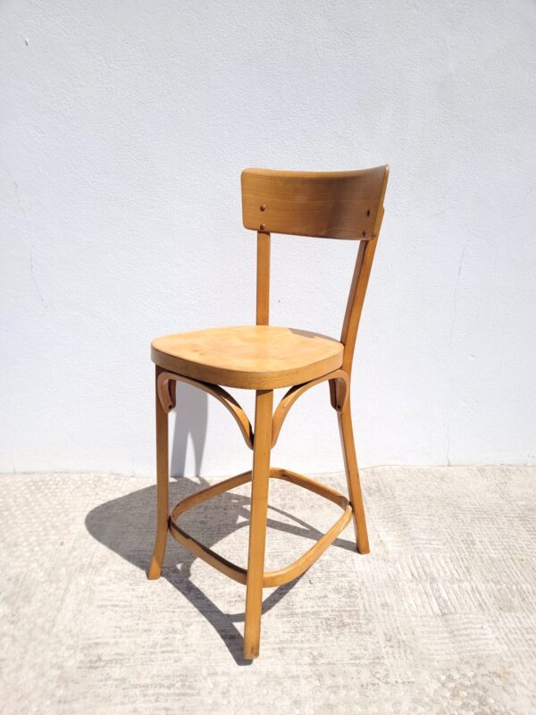Chaise haute vintage en bois dlg Baumann 02