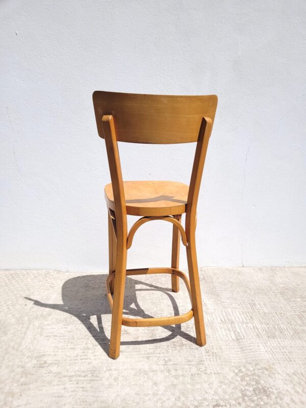 Chaise haute vintage en bois dlg Baumann 03