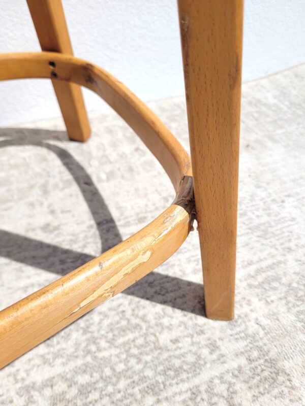Chaise haute vintage en bois dlg Baumann 05
