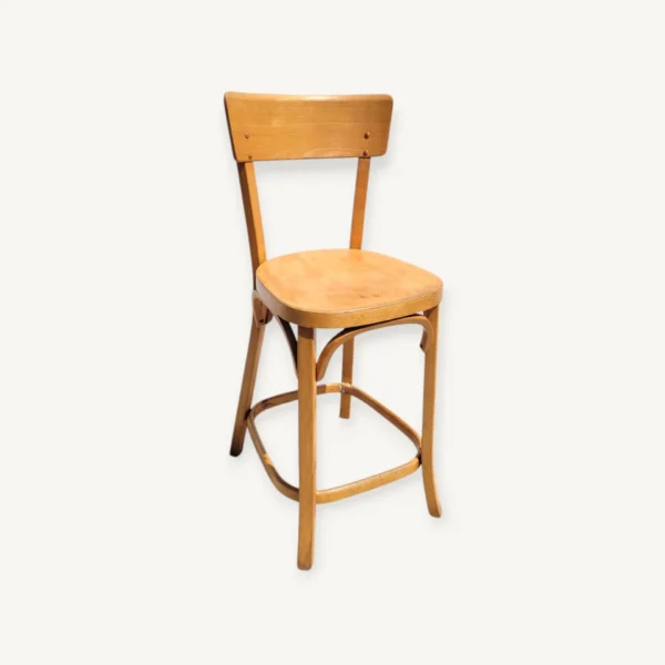 Chaise haute vintage en bois dlg Baumann 06