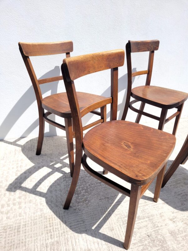 Set de 4 chaises bistrot en bois 02
