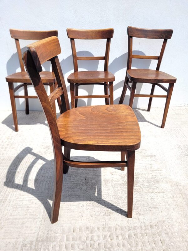 Set de 4 chaises bistrot en bois 03