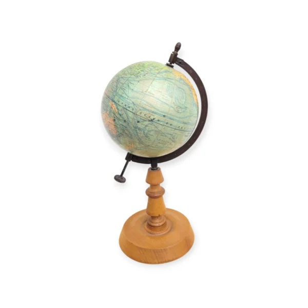 Globe terrestre mappemonde XIX° siècle par J Forest CA