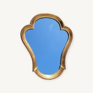 Miroir vintage doré maison Roussat 32x40cm 06