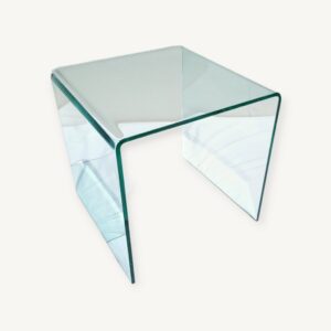 Petite table basse design en verre transparent 05
