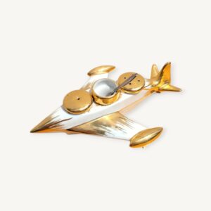 Serviteur sel poivre forme avion en porcelaine de Limoges 06