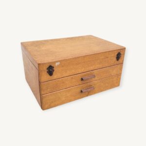 Ancienne boîte coffret ménagère en bois 06