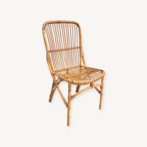 Ancienne chaise en rotin vers 1960 06