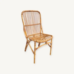 Ancienne chaise en rotin vers 1960 06