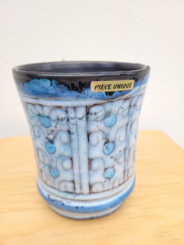 Danuta Le Hénaff cache pot céramique bleue 02