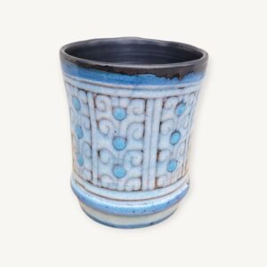 Danuta Le Hénaff cache pot céramique bleue 06