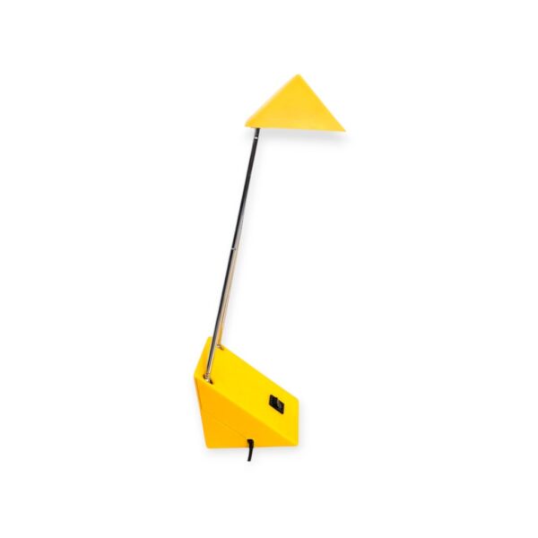 Lampe triangle années 80 télescopique jaune