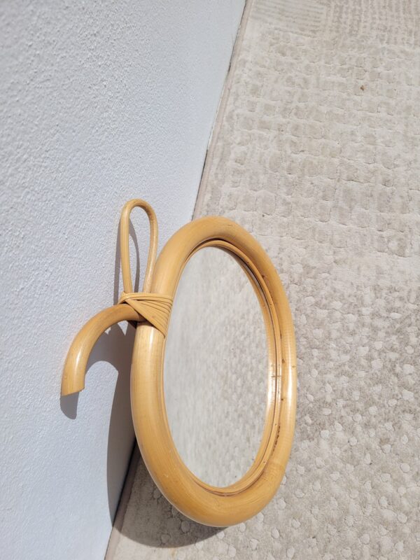 Miroir rotin forme pomme 02