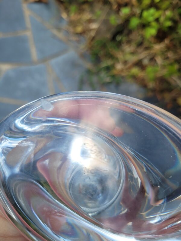 Paire de bougeoirs en cristal de Sèvres 05