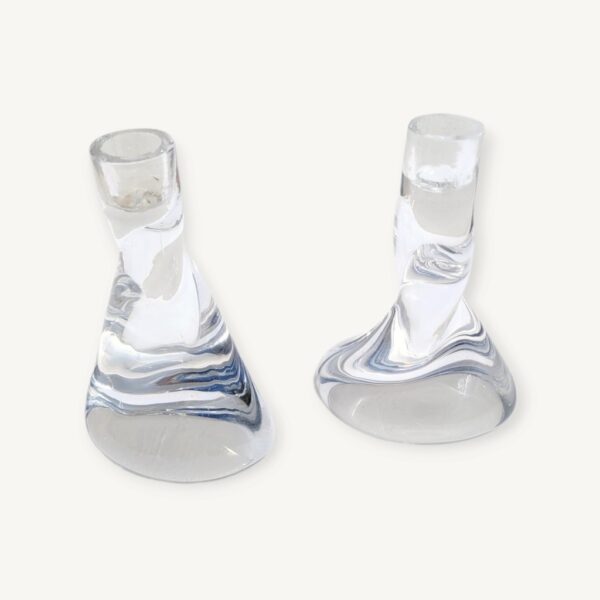 Paire de bougeoirs en cristal de Sèvres 06