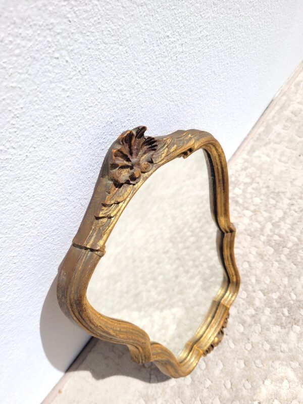 Petit miroir doré style Louis XV 24x37cm 02