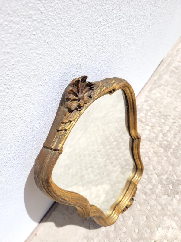 Petit miroir doré style Louis XV 24x37cm 02