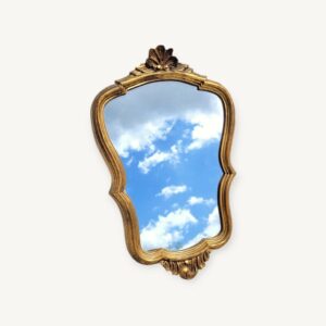 Petit miroir doré style Louis XV 24x37cm 06