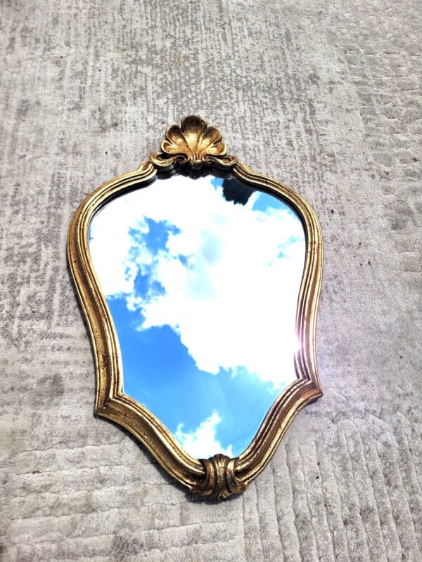 Petit miroir doré style Louis XV 30x43cm 03