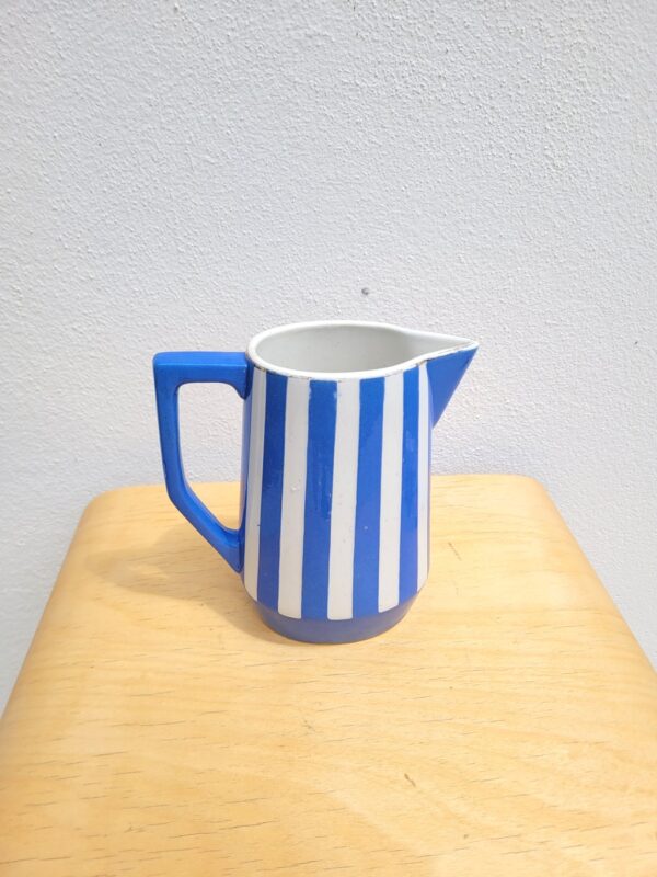 Sarreguemines Fox Trott pichet rayé bleu 01