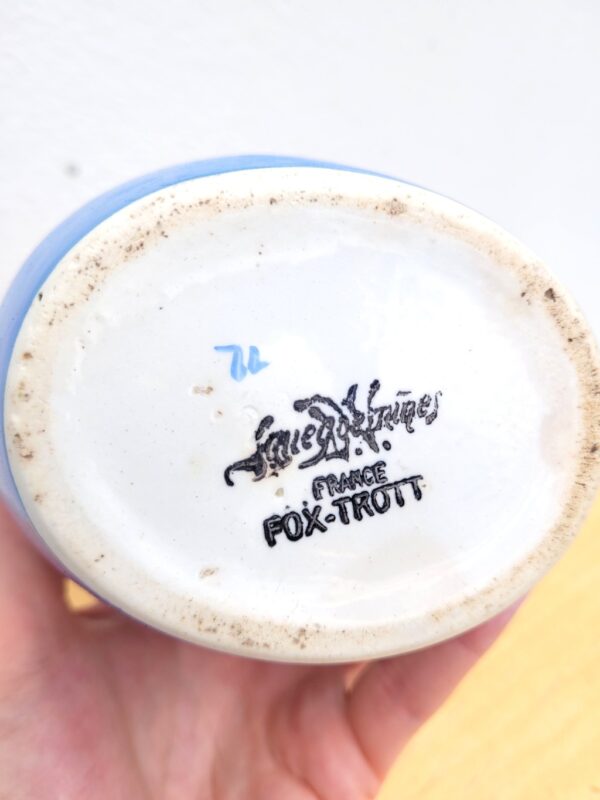 Sarreguemines Fox Trott pichet rayé bleu 05