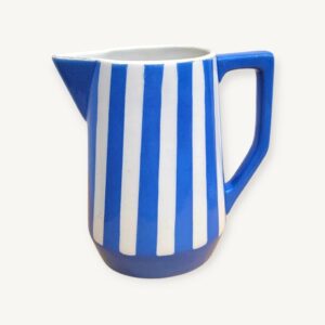 Sarreguemines Fox Trott pichet rayé bleu 06