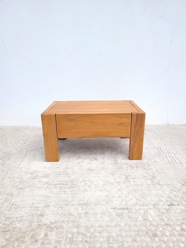Table de chevet en orme vers 1970 dlg maison Regain 01