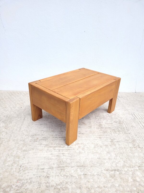Table de chevet en orme vers 1970 dlg maison Regain 02