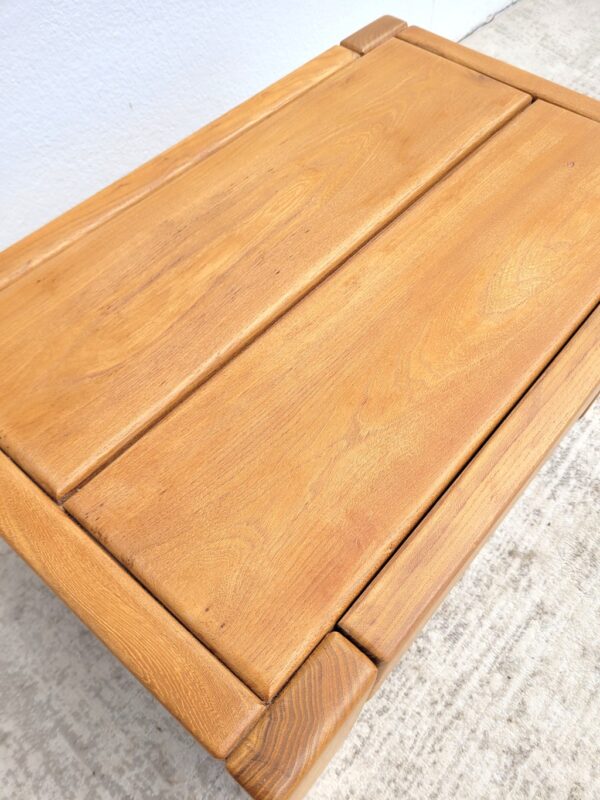 Table de chevet en orme vers 1970 dlg maison Regain 05