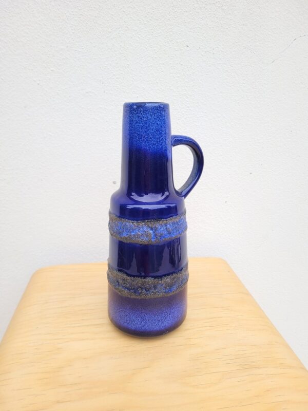 Vase à anse vintage 70s bleu nuit 02